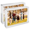EKINIYAR 4x6 Acrylic Picture Frames, 20% Thicker Block, Clear Picture