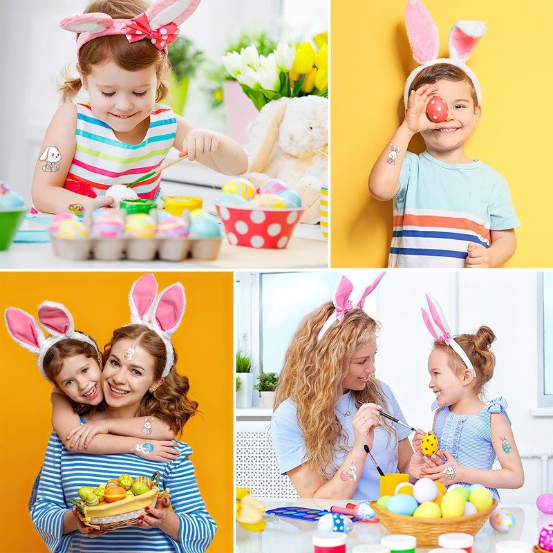 Pack of 10 Easter Egg Stickers, Easter Egg Rabbit Stickers,