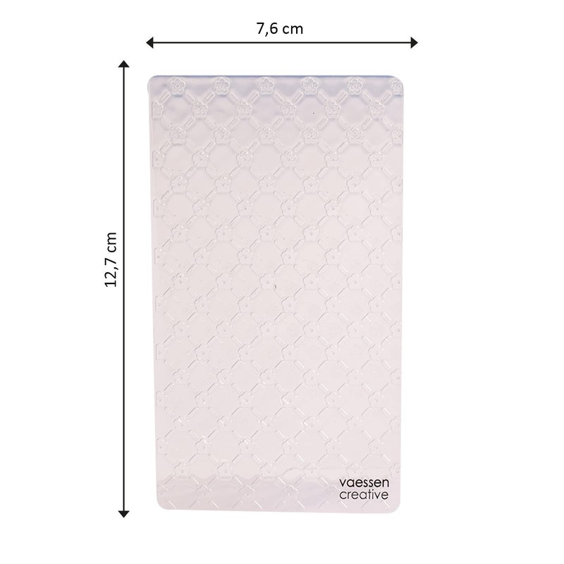 Vaessen Creative Mini Taschina per Embossing, Traliccio con Fiori, Per