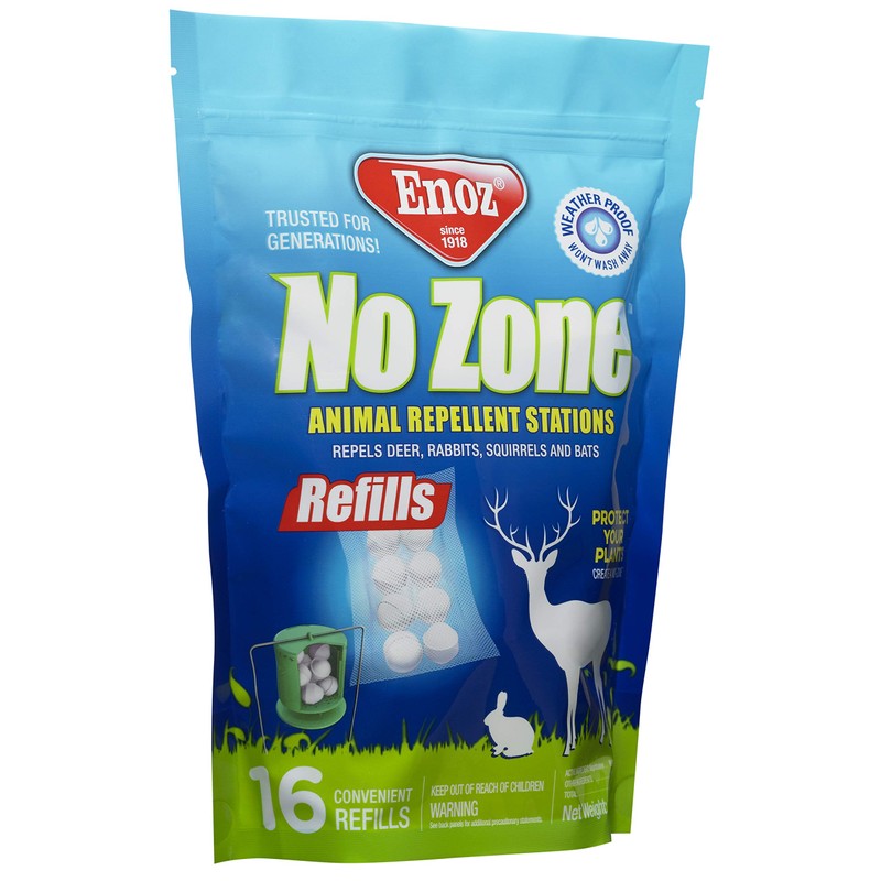 Enoz No Zone Animal Repellent Station Refills, 16 Count