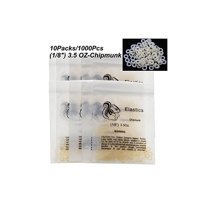 10 unidades/1000 bandas de goma de látex elásticas dentales (10