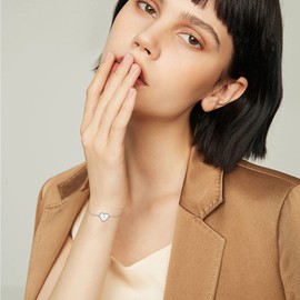 REDSUN Women's Bracelet 925 Sterling Silver Angel Wings / Tree of Life / Daisies / Dolphin / Cats / Heart Butterfly / Celtic Knot Bracelet Adjustable Bracelet 7 + 2 Inches for Girls Girlfriend Wife