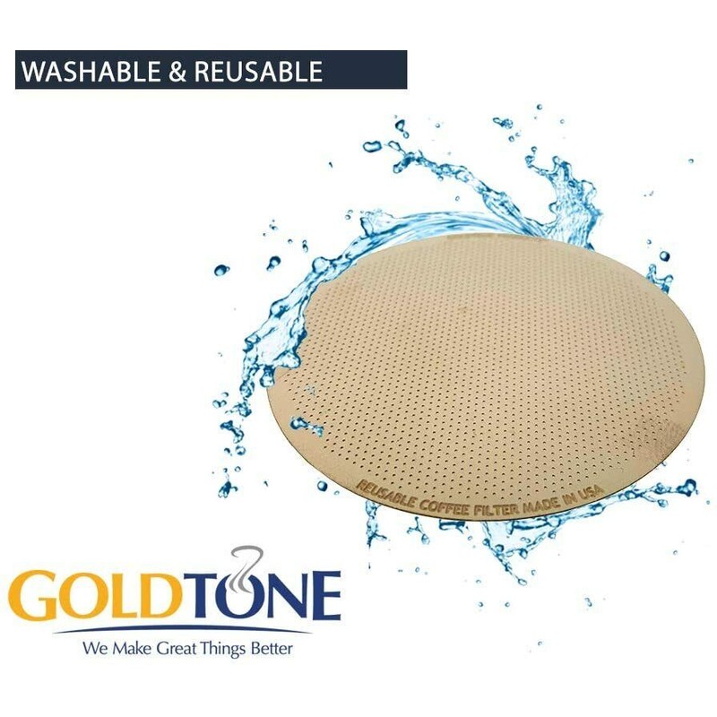GoldTone Stainless Steel Reusable Disk Coffee Filter - Aeropress Coffee