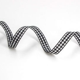 Ribbli 2 Rolls Black and White Gingham Ribbon,Total 20 Yards,3/8 Inch x 10 Yard Each Roll,Polyester Woven Edge,2 Styles Buffalo Checked Ribbon