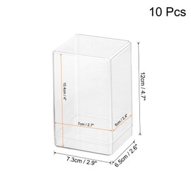 MECCANIXITY Clear Acrylic Display Case, 2.9"x 4.7"x2.6" Display Box Assembly Dustproof Organizer Showcase for Collectibles Action Figures, Pack of 2