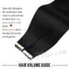 Moresoo Tape Hair Extensions 24 Inch Jet Black Hair Extensions