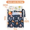 eaxin 2pcs Cloth Diaper Wet Dry Bags Waterproof Reusable with