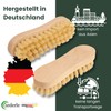 zederle Scrubbing Brushes with Ergonomic Beech Wood Handle (Pack of
