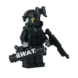Modern Brick Warfare SWAT Police Officer Breacher Custom Minifigure
