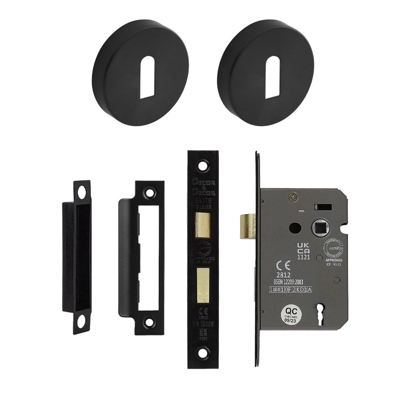 Decoranddecor Enigma Round Door Handles – Aluminium Matt Black Internal