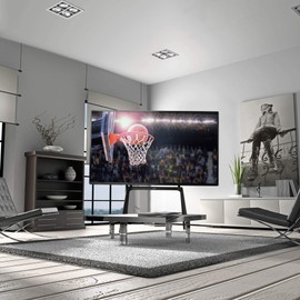 AVLT Studio Steel Quad TV Floor Stand for 65" to 86" VESA Screens - Supports Up to 132 LBS (60 KG) - Includes Anti-tip Restraint Kit (Black)