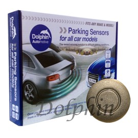 Dolphin Automotive DPS400 Reverse Parking Sensors Auto Express Award Winning 4 Ultrasonic Sensor Kit Audio Alert System (Muddy Grey)