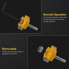 REKCKRUL 1/4 Shank Rabbet Router Bit with 6 Bearings Set