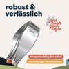 kjøk Premium Garlic Press - Zinc Alloy in Shiny Chrome