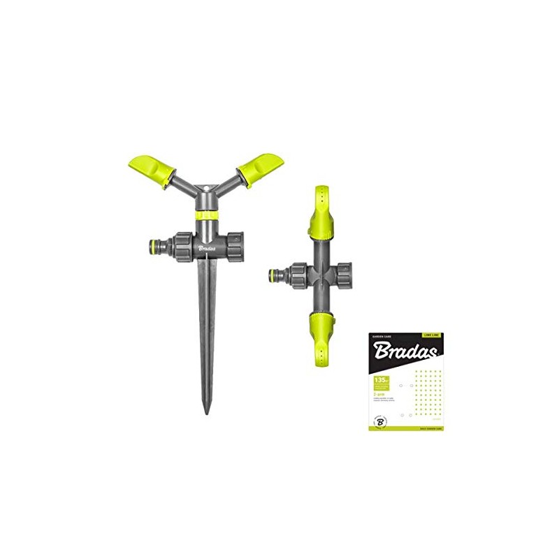 Bradas LE-6101 2136 2-Arm Circular Sprinkler with Ground Spike