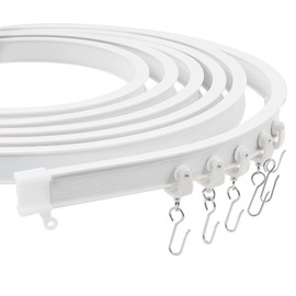 Trimold Premium Ceiling Curtain Track System, Flexible and Durable Design for Effortless Gliding, Ideal for Shower Window RV Room Dividers, Privacy and Home Décor