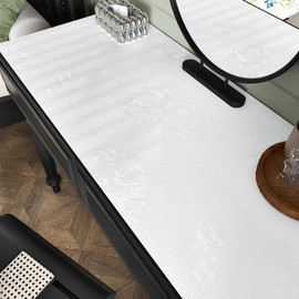 Wallderful White Peel and Stick Wallpaper White Embossed Wallpaper Rose Floral Wall Paper Waterproof Textured Flower Contact Paper for Bathroom Bedroom Countertops Vinyl Cabinets Flower Shelf Liner