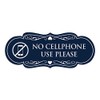 Signs ByLITA Designer No Cellphone Use please Sign(Navy Blue/White) -