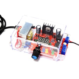 LM317 Adjustable Power Supply DIY Kit, PEMENOL AC-DC 110V to 1.25V-12V Regulated Voltage Module with LED Display, Signal Generator&Power Supply Module, Electronics Soldering Practice Kit for Learning