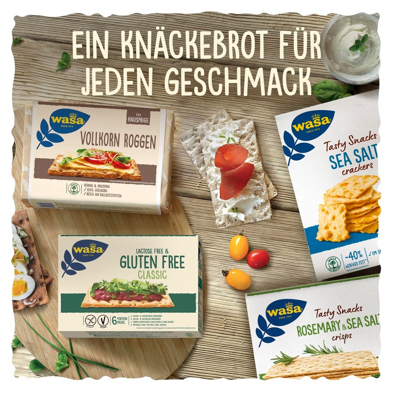 Wasa Selection Chia & Sea Salt, 1 x 245 g