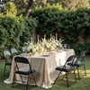 HealSmart 4 Pcs Folding Chairs with Leather Padded Cushion Seats,