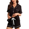 SHEKINI Women Pyjamas Set Short Sleeves Button Down PJ Set