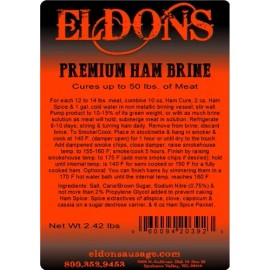 Eldons Sausage and Jerky Supply Eldon's Brown Sugar Ham Cure Brine Mix 2.42 lbs Cures up to 50 Lbs of Ham