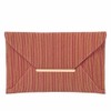Striped Cork Envelope Casual Clutch, Red