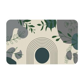 Zynthor Boho Bath mats Quick Dry Absorbent Bath Rugs Rubber Non Slip Bath Mat Easy to Clean for Bathroom Floor, Tub and Shower, Sink, 16"×24"（Gray）