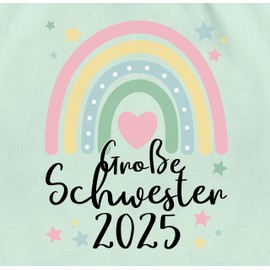 Shirtracer - Gym Bag Backpack - Bags - Big Sister Gift 2025 Rainbow Big Sister, 03 Pastel Green, Unit size