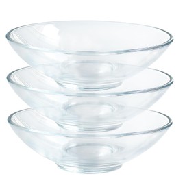 VIPHIEC 10 oz Glass Rice Bowls Set, Dessert, Soup, Cereal, Appetizer Bowls, Small Side Dishes Bowls Set of 3