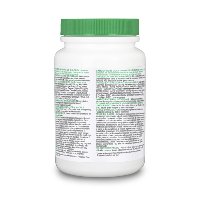 Organika Formula Candida- Yeast Reduction Formula, Feminine Health Support, Probiotics,