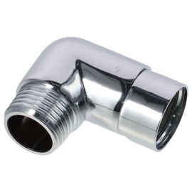 iuniq 90 Degree Shower Head Elbow Adapter Durable Sliver Shower Arm Extension Connector