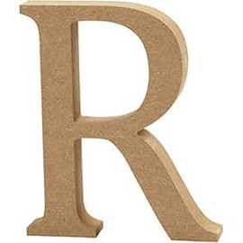13cm Large Wooden MDF Letter Shape to Decorate - R | Wood Shapes for Crafts