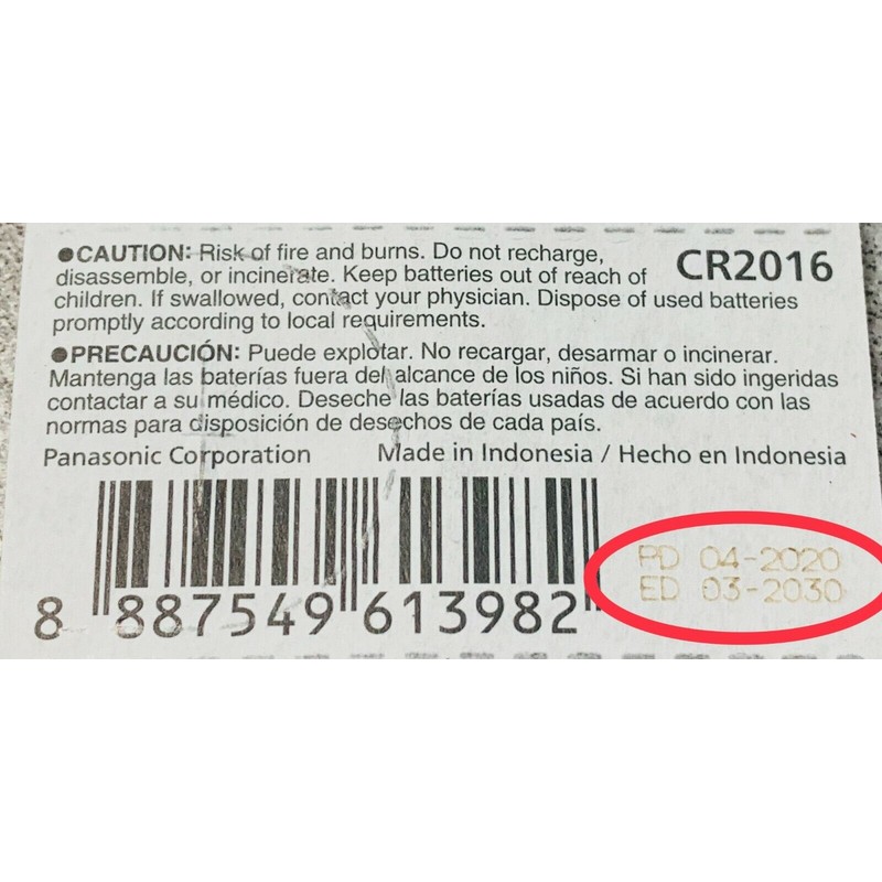 Panasonic 1 x PANASONIC CR 2016 CR2016 CR-2016 LITHIUM COIN