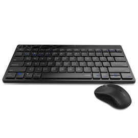 Rapoo 8000M Zubehör Set für Computer, Tastatur und Maus Kabellos, Multi - Mode, Kabellos, Wireless, USB, 2.4GHz, Bluetooth, Multimedia Tasten, 1300 DPI, Schwarz