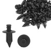 '50x Black Plastic Door Trim Push Pins Gurthalteband Rivets for