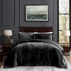 TAMGHO Crushed Velvet Comforter, Black Queen Comforter Set, Luxury Soft