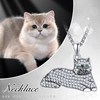 TANGPOET Cat Necklace Gifts for Women Girls Silver 925 Cat