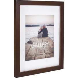 Malden International Designs 11x14 Matted To 8x10 Walnut Wall Picture Frame (1168-08)