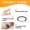 10 Pcs Beaded Stretch Bracelets for Women, Black & White