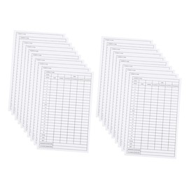 KOMBIUDA 20pcs Copper Scorecards Golf Score Coated Paper Sports Scorecard Set Durable Lightweight Score Record Card