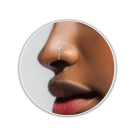 Nose Cuff Non Pierced Clip On Fake Nose Ring Jewelry (L (15mm), Sterling Silver)