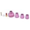 7Pcs TIG Gas Lens Kit Ceramic Cup Electrode Holder Connector