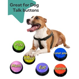 ZUMEHU Dog Talk Buttons Voice Recording Button for Communication and Pet Training 30-Second Record & Playback Talking Button, Buzzer for Study, Office, Family, and Kids (Purple)