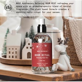 Muse Apothecary Muse Apothecary Room Ritual - Room Spray, Aromatic and Relaxing Room Mist, Air Freshener Spray, Infused with Natural Aromatherapy Essential Oils - 8 oz, Fresh Snow, 2 Pack