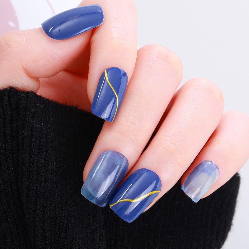TailaiMei Semi Cured Gel Nail Strips - 20 Pcs Gel