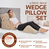 AllSett Health 4 PC Bed Wedge Pillows Set - Orthopedic