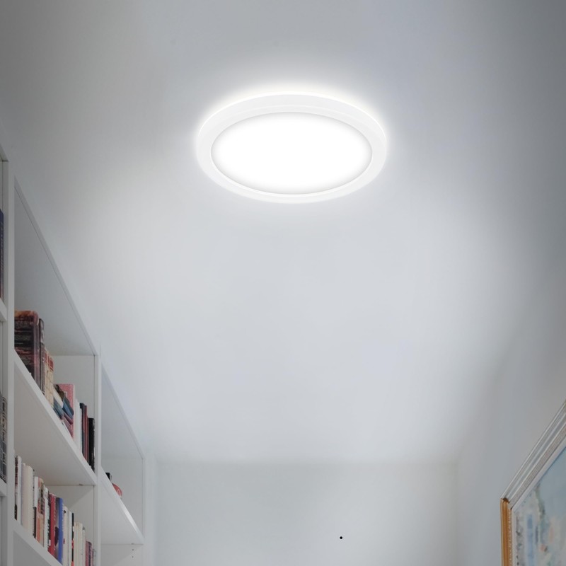 Briloner Leuchten LED Panel, Ceiling Light with Backlight Effect, 12
