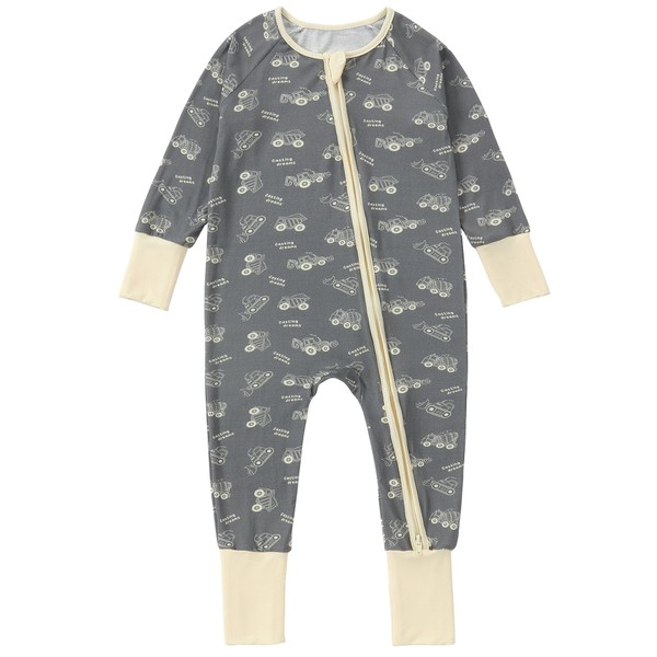 COOKY.D Bamboo Baby Sleepsuit Dual Zipper Soft Breathable Outfit Infant